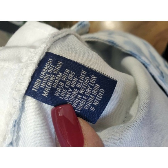 Chaps Denim Women's White & Blue Cotton Mid Rise Slimming Fit Jeans Pant Size 10 - Picture 9 of 9